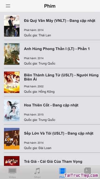 Hình 4 - Tải VietNam TV - Phần mềm xem phim, xem tivi cho iPhone, iPad